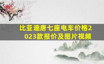 比亚迪唐七座电车价格2023款报价及图片视频