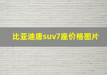 比亚迪唐suv7座价格图片