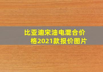 比亚迪宋油电混合价格2021款报价图片