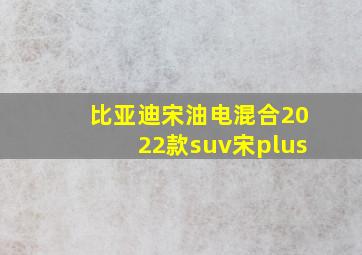 比亚迪宋油电混合2022款suv宋plus