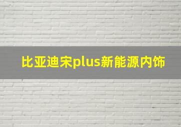 比亚迪宋plus新能源内饰