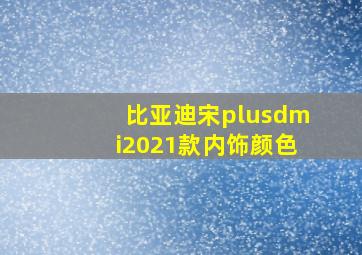 比亚迪宋plusdmi2021款内饰颜色