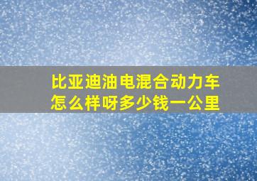 比亚迪油电混合动力车怎么样呀多少钱一公里