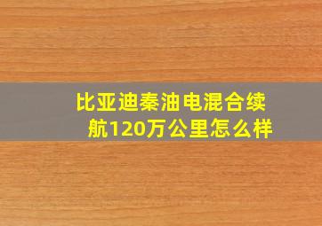 比亚迪秦油电混合续航120万公里怎么样