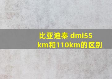 比亚迪秦 dmi55km和110km的区别