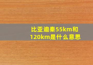 比亚迪秦55km和120km是什么意思