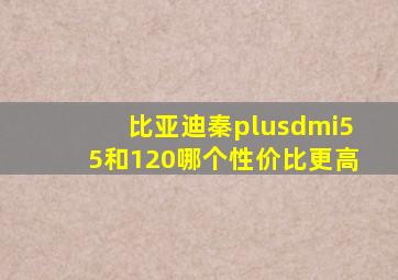 比亚迪秦plusdmi55和120哪个性价比更高