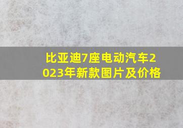 比亚迪7座电动汽车2023年新款图片及价格