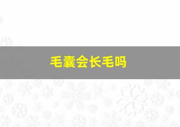 毛囊会长毛吗