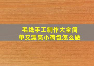 毛线手工制作大全简单又漂亮小荷包怎么做