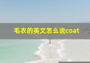 毛衣的英文怎么说coat