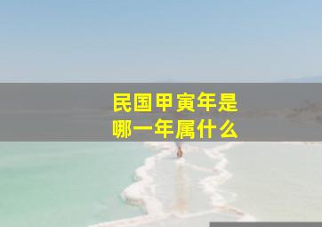 民国甲寅年是哪一年属什么