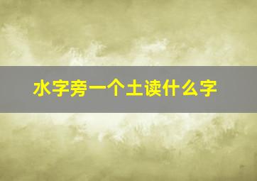 水字旁一个土读什么字