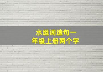 水组词造句一年级上册两个字