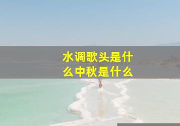 水调歌头是什么中秋是什么