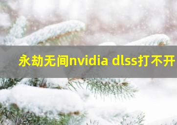 永劫无间nvidia dlss打不开