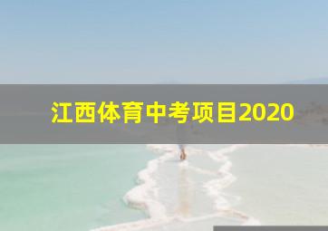 江西体育中考项目2020