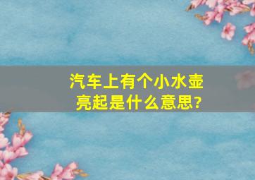 汽车上有个小水壶亮起是什么意思?