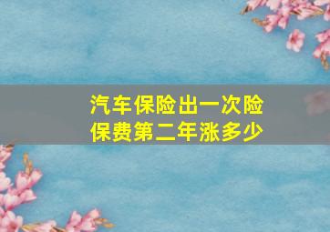 汽车保险出一次险保费第二年涨多少