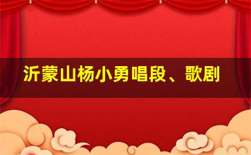 沂蒙山杨小勇唱段、歌剧