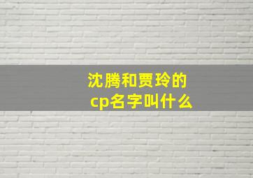 沈腾和贾玲的cp名字叫什么