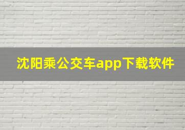 沈阳乘公交车app下载软件