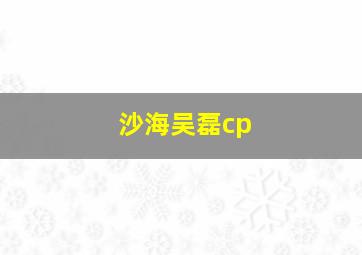 沙海吴磊cp