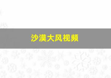 沙漠大风视频