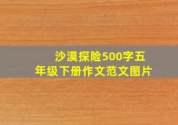 沙漠探险500字五年级下册作文范文图片