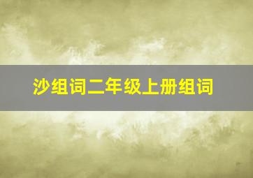 沙组词二年级上册组词