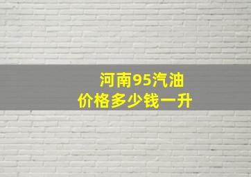 河南95汽油价格多少钱一升