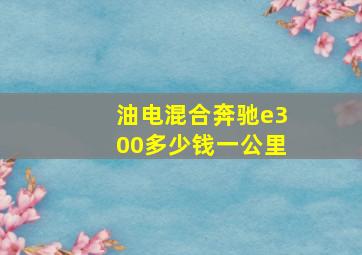 油电混合奔驰e300多少钱一公里