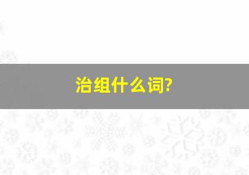 治组什么词?