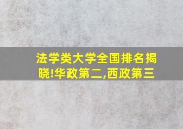 法学类大学全国排名揭晓!华政第二,西政第三