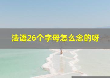 法语26个字母怎么念的呀