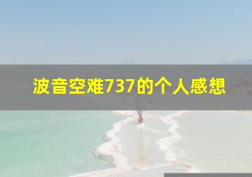 波音空难737的个人感想