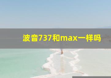 波音737和max一样吗