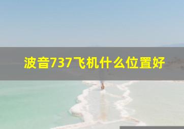 波音737飞机什么位置好