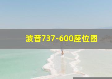 波音737-600座位图