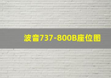 波音737-800B座位图