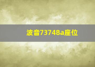 波音73748a座位