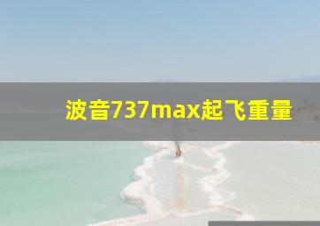 波音737max起飞重量