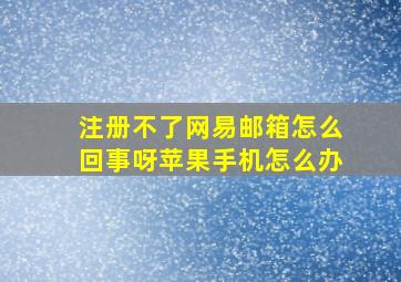 注册不了网易邮箱怎么回事呀苹果手机怎么办