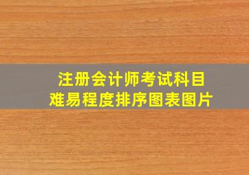 注册会计师考试科目难易程度排序图表图片