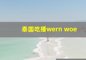 泰国吃播wern woe