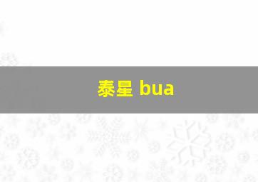 泰星 bua