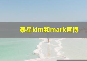 泰星kim和mark官博