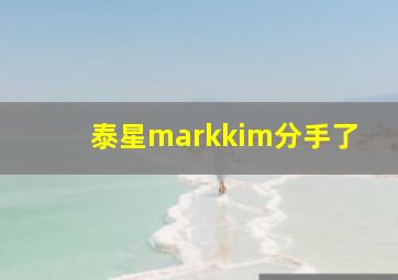 泰星markkim分手了