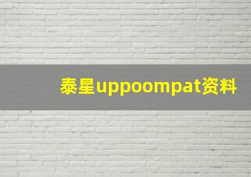 泰星uppoompat资料