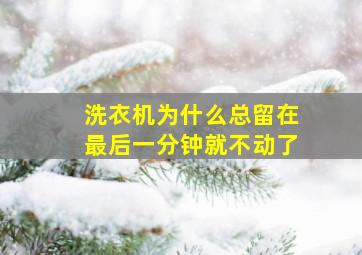 洗衣机为什么总留在最后一分钟就不动了